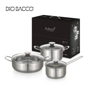 디오바코 래셔널 스텐냄비 3종 | DIO BACCO Rational Stainless Steel Cookware Set